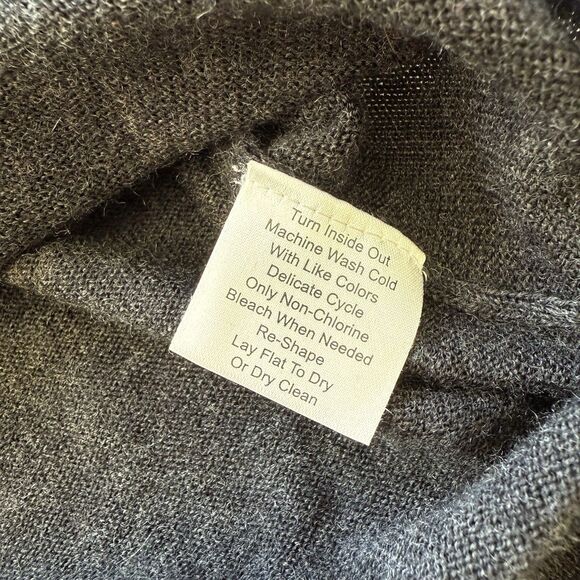 Joseph Abboud Men’s Merino Wool Sweater Size Small Gray Quarter Zip Long Sleeve - Picture 5 of 9